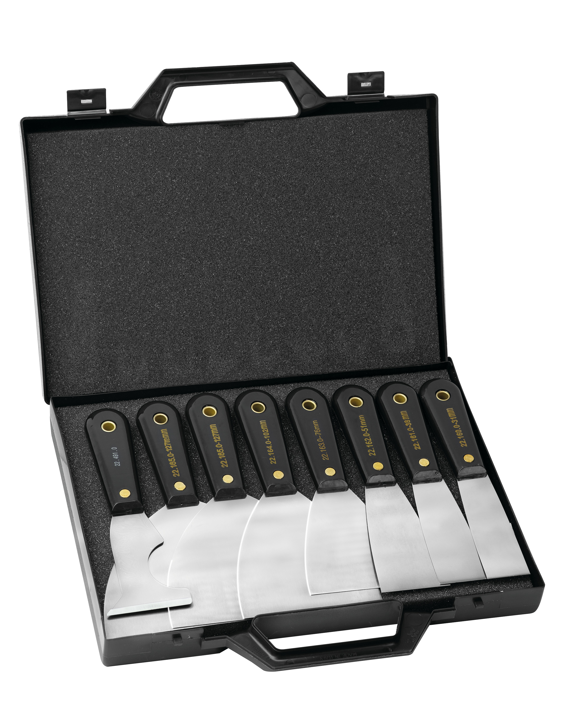 KOFFER 7 SPATEL + 1 MEHRZWECKMESSER