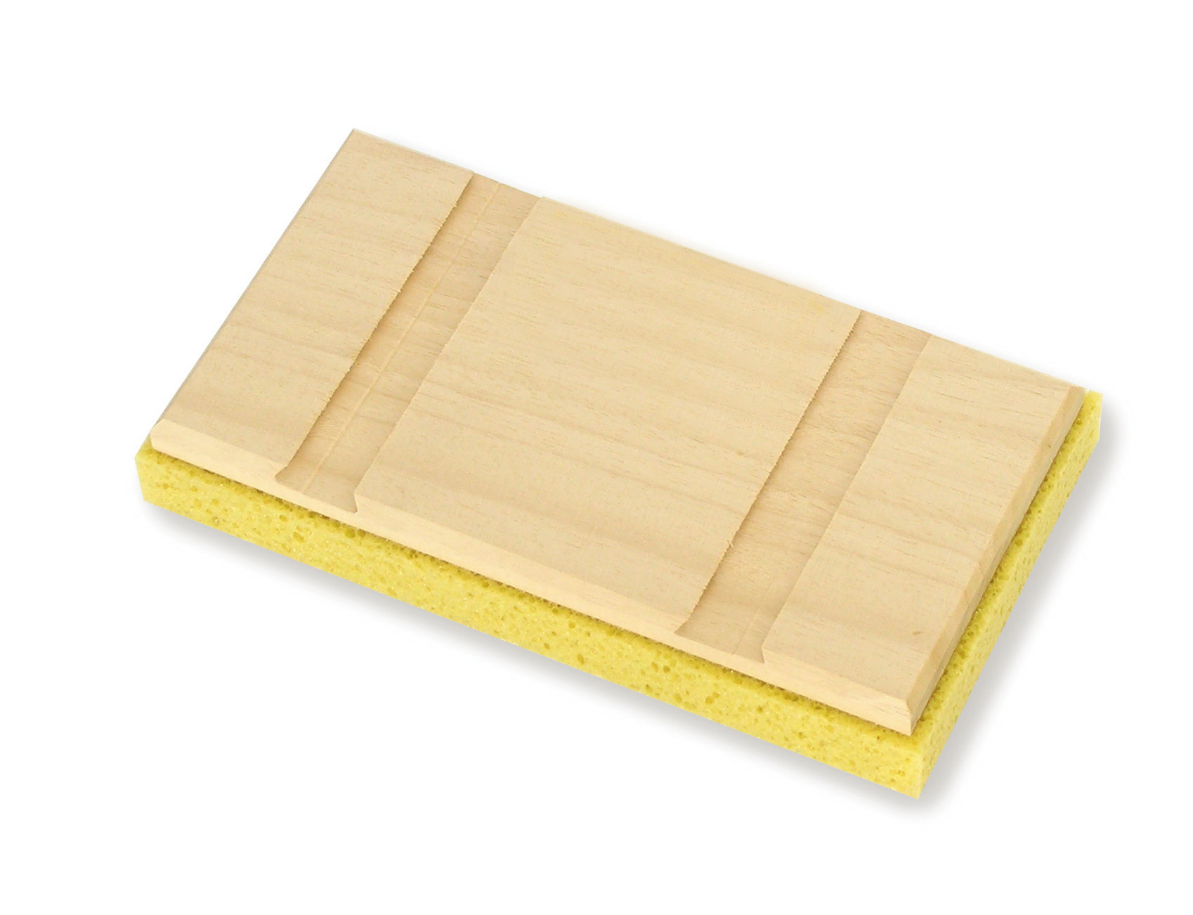 REIBBRETT MIT EXTRA FEINEM SCHWAM AUS HOLZ - ERSATZBRETT 140 X 250 MM