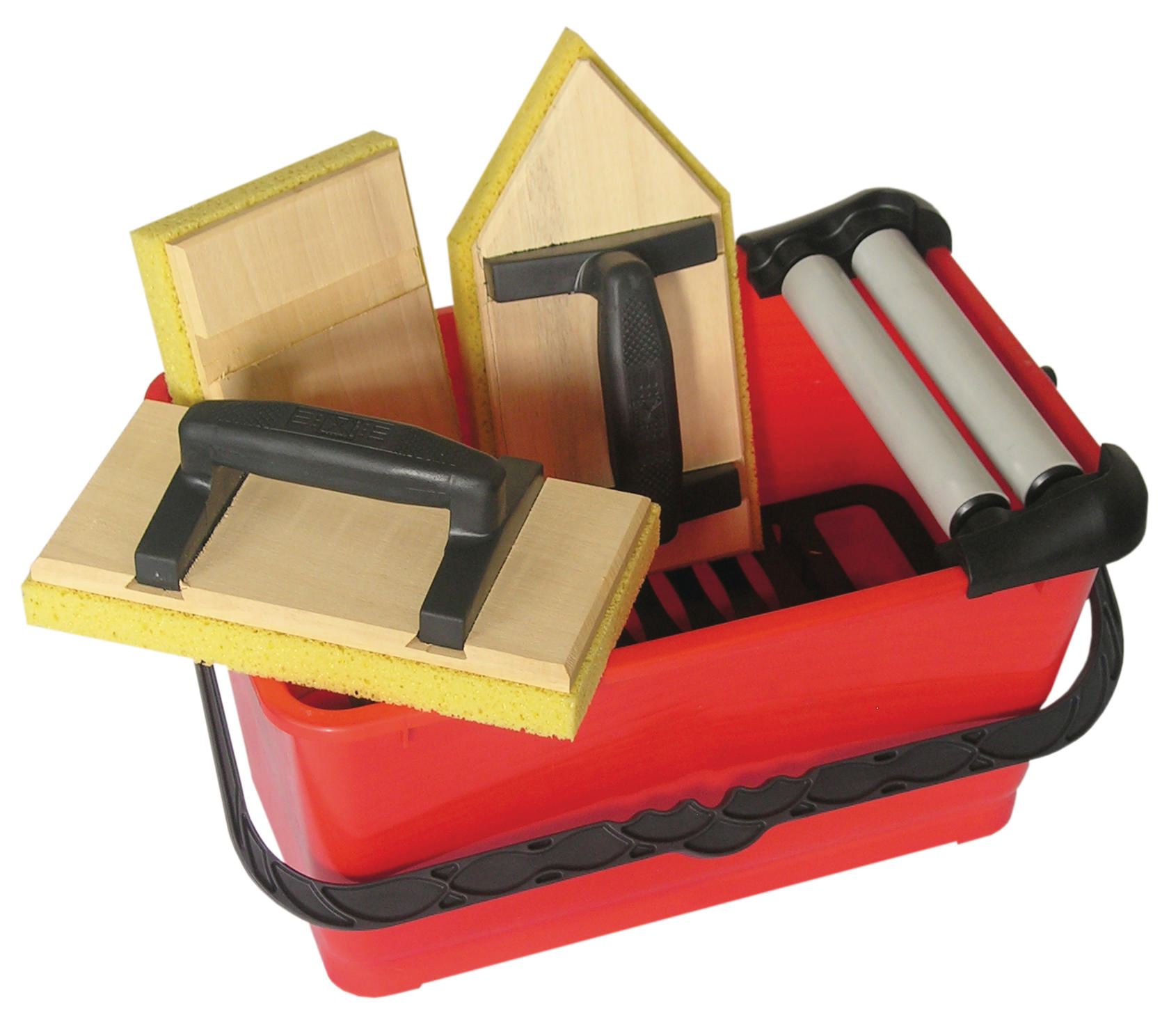 PUTZSET 4-TEILIG - INHALT:  3-REIBBRETTER MIT SCHWAM -1 EIMER