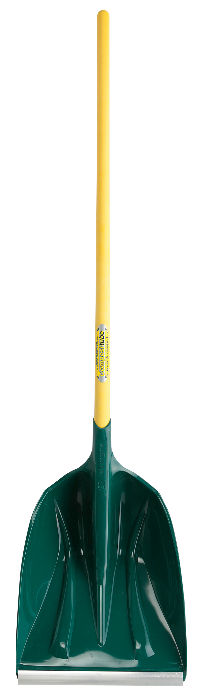 Polymer Vmax shovel with aluminium rim, compositube 135 cm handle
