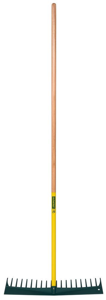 Duopro polymer rake 60 cm, 100% PEFC certified wooden 180 cm handle