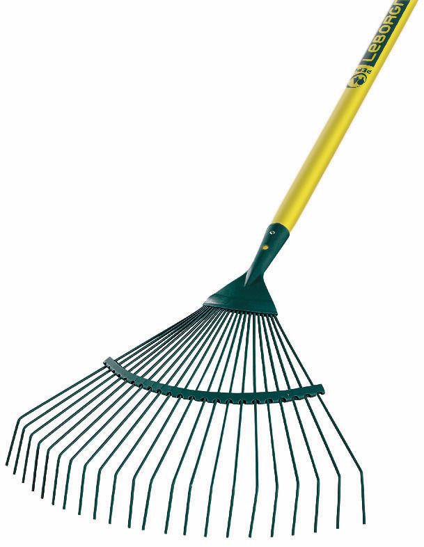 Lawn rake round wire, 100% PEFC certified wooden 150 cm handle