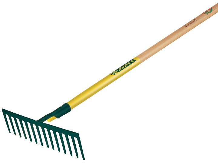 Rechen 16 gerade Zinken mit Stiel aus 100% PEFC-zertifiziertem Holz (150 cm)