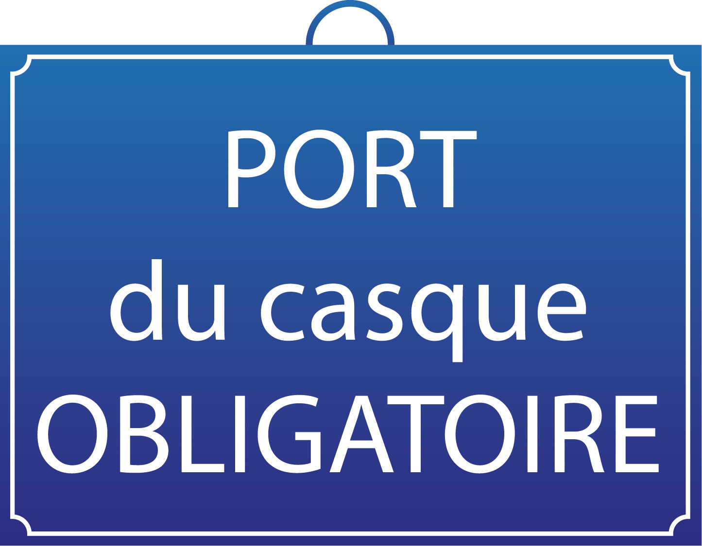 PORT DU CASQUE OBLIGATOIRE