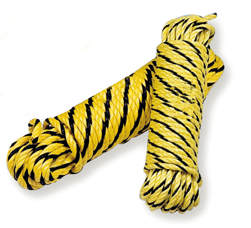 CORDAGE POLYPROPYLÈNE JAUNE ET NOIR