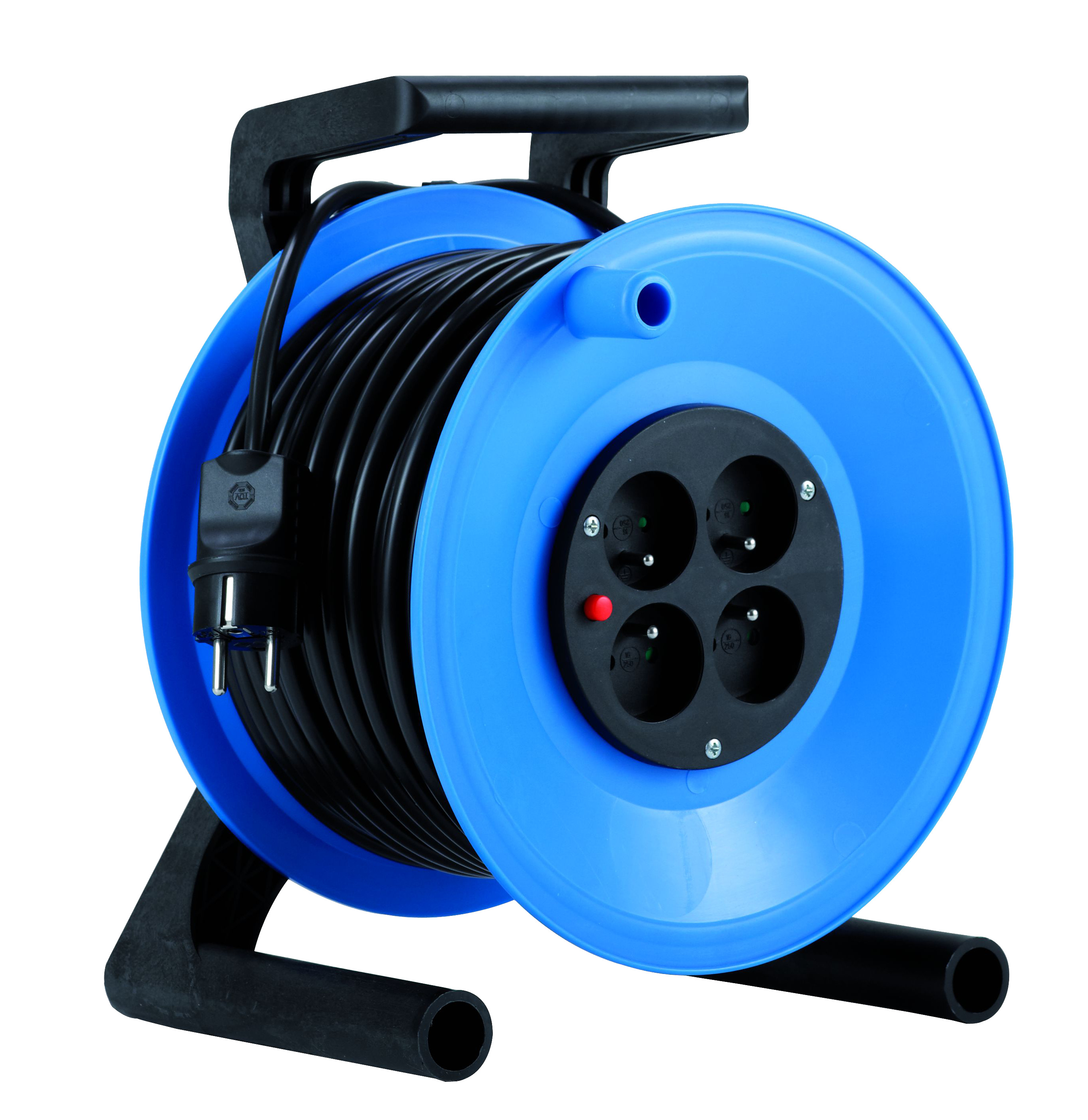 KABELAUFWICKLUNG - 25 M - 4 STECKDOSEN