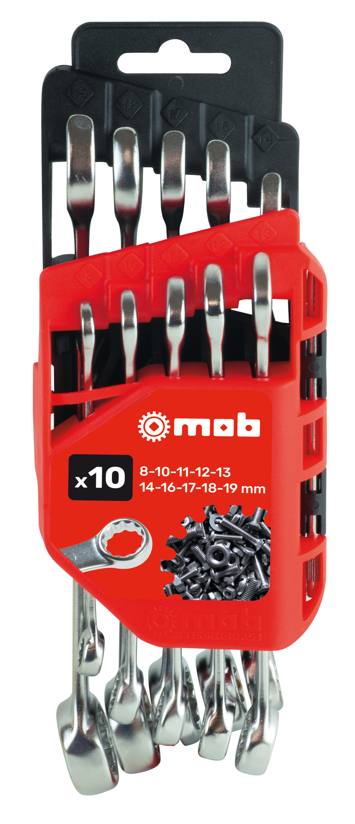 RINGMAULSCHLÜSSELSATZ IN KUNSTSTOFFHALTER, 10-TEILIG