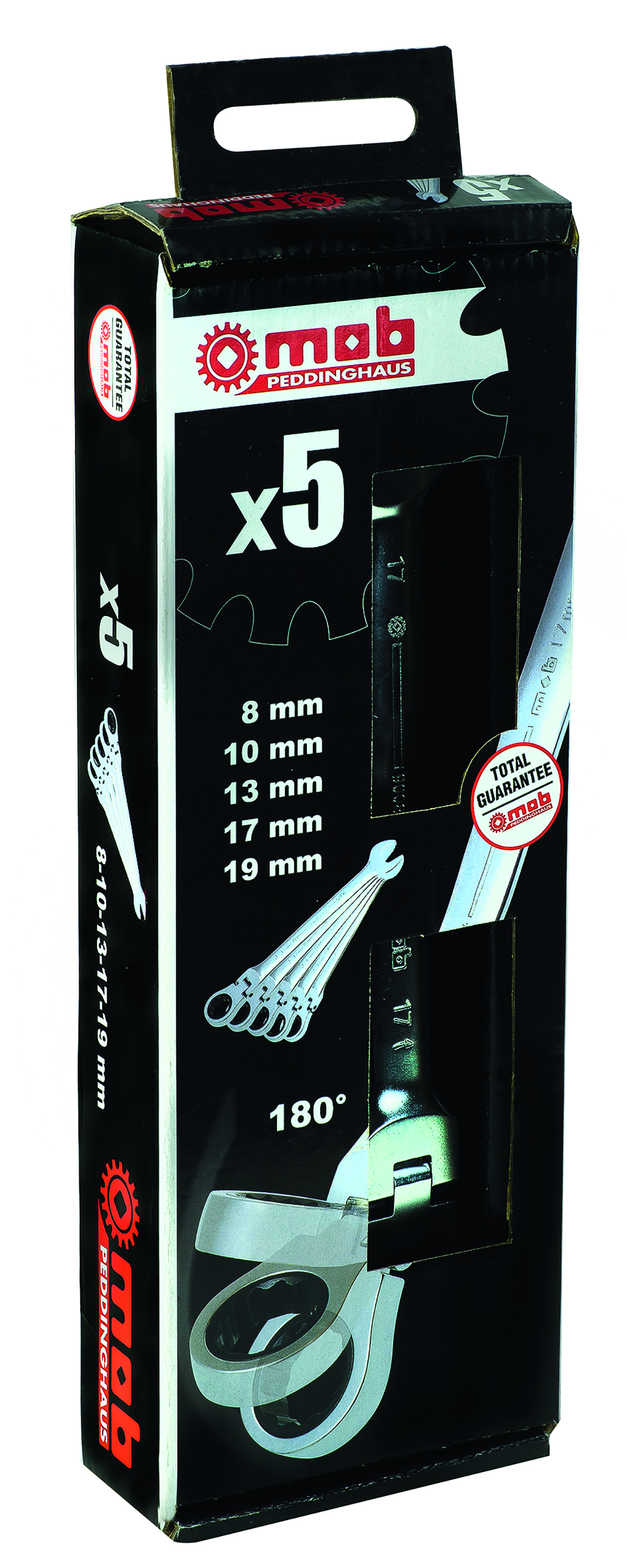 RING-MAUL-RATSCHENSCHLÜSSELSATZ MIT GELENK