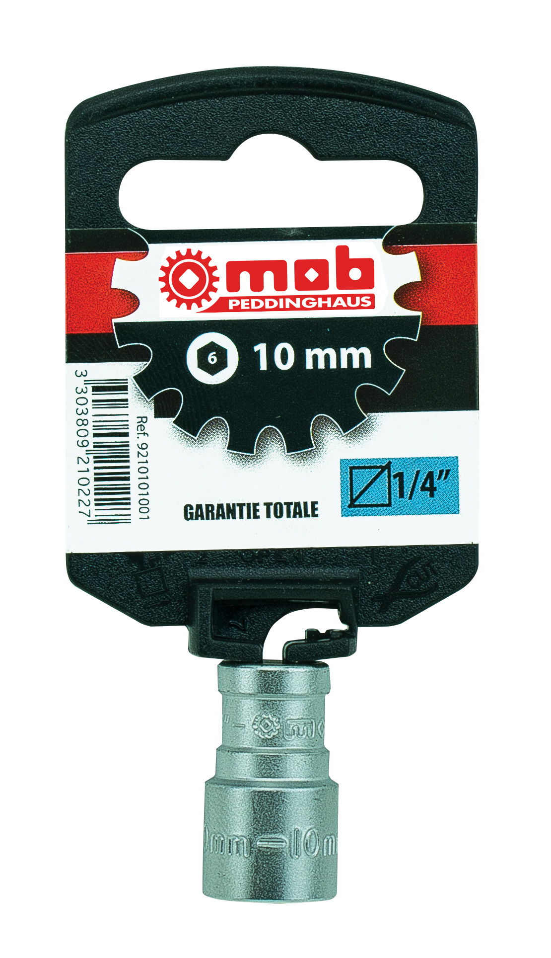 STECKSCHLÜSSEL-EINSATZ 6-KANT, 1/4'' AUF BLISTER