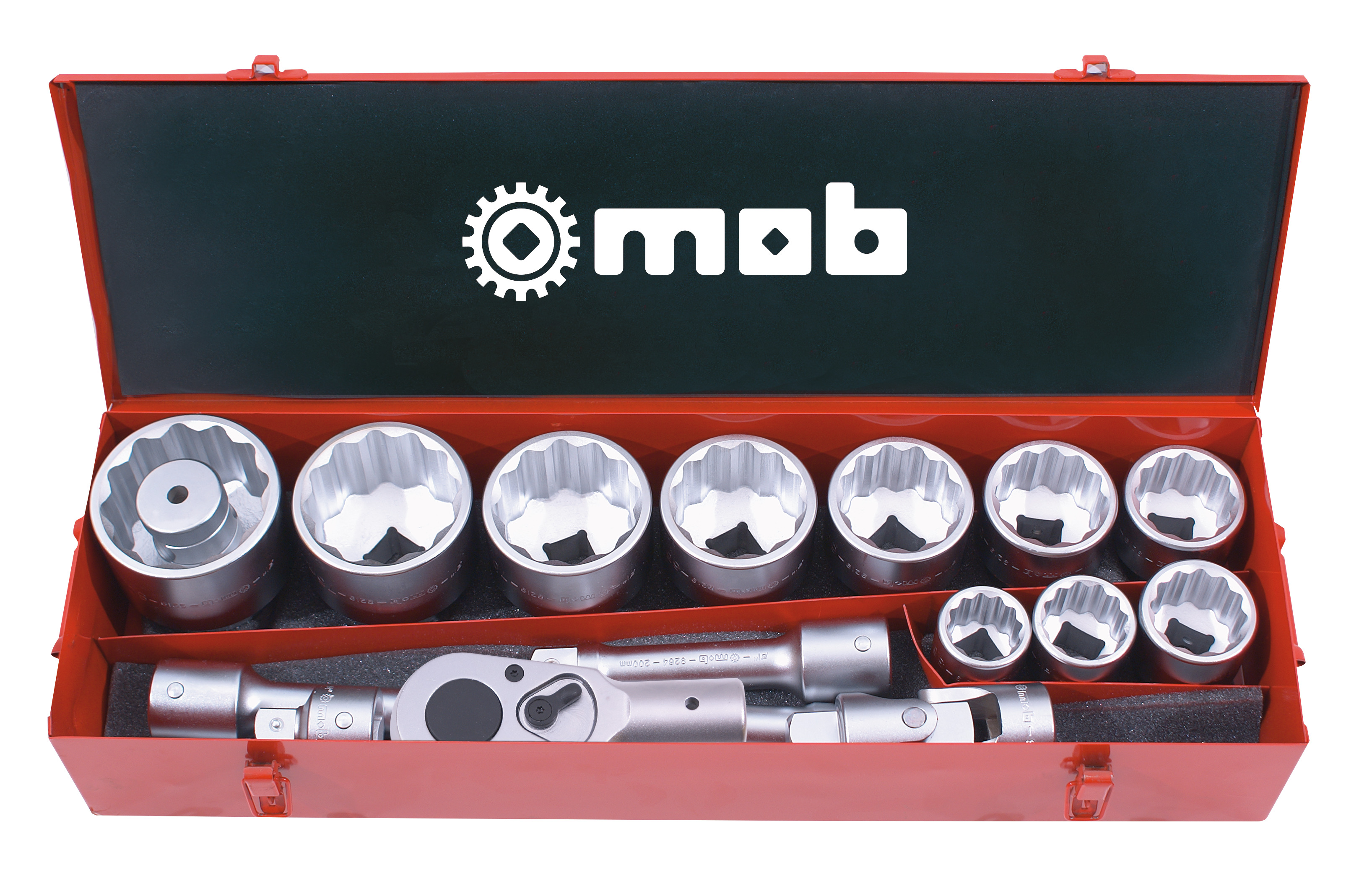 STECKSCHLUESSELSATZ 1"- 12-KANT - 16-TEILIG - IN METALBOX