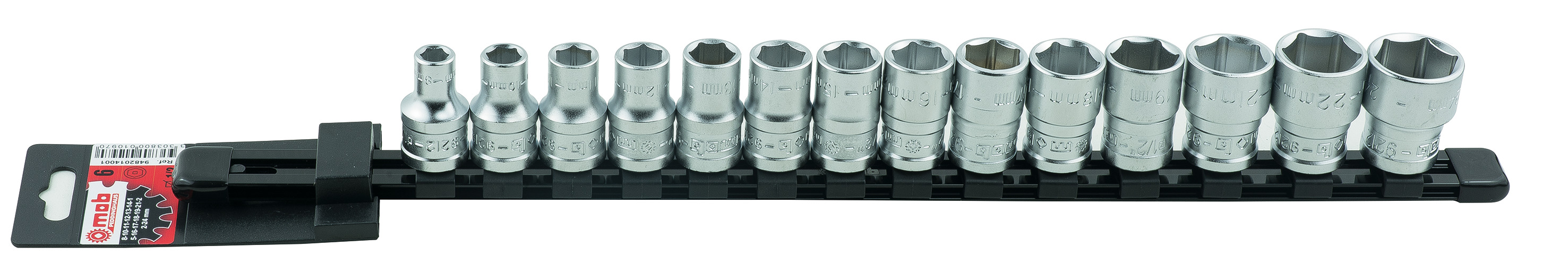STECKSCHLUESSELEINSAETZE IM SET 14-TEILIG - 6 KANT, 1/2''