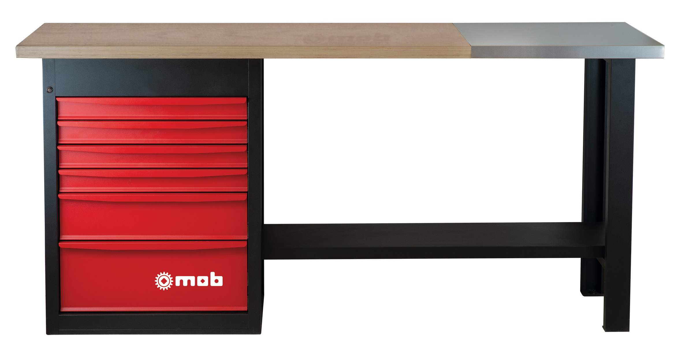 WERKBANK 6 SCHUBLADEN - MIT EDELSTAHLPLATTE